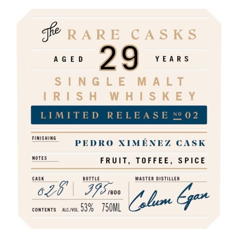 Bushmills Rare Cask 29 Year Old Limited Release No 02