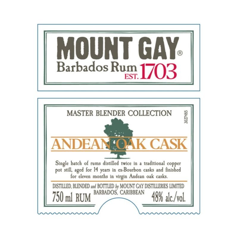 Mount Gay 1703 Andean Oak Cask Rum 750ml