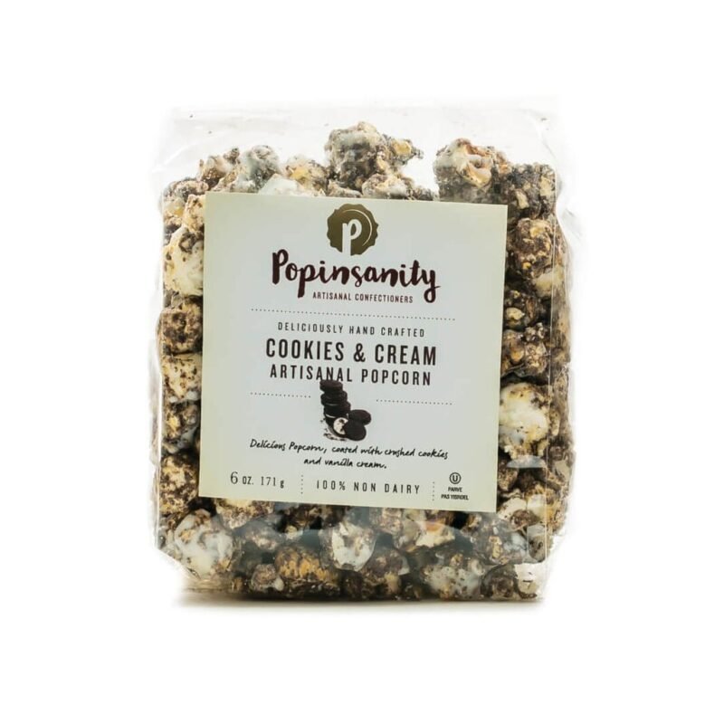 Popinsanity Cookies And Cream Gourmet Popcorn 6Oz Bag