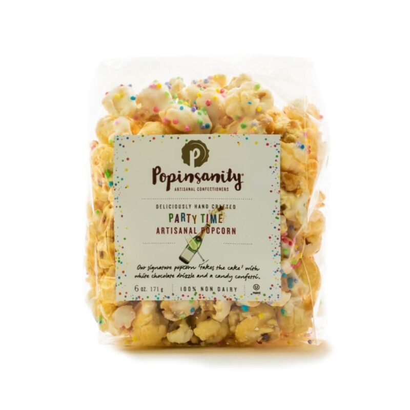 Popinsanity Party Time Gourmet Popcorn 6Oz Bag