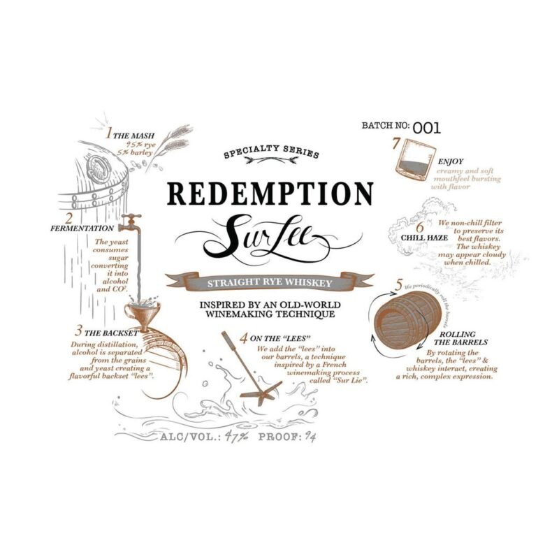Redemption Sur Lee Rye Whiskey 750ml
